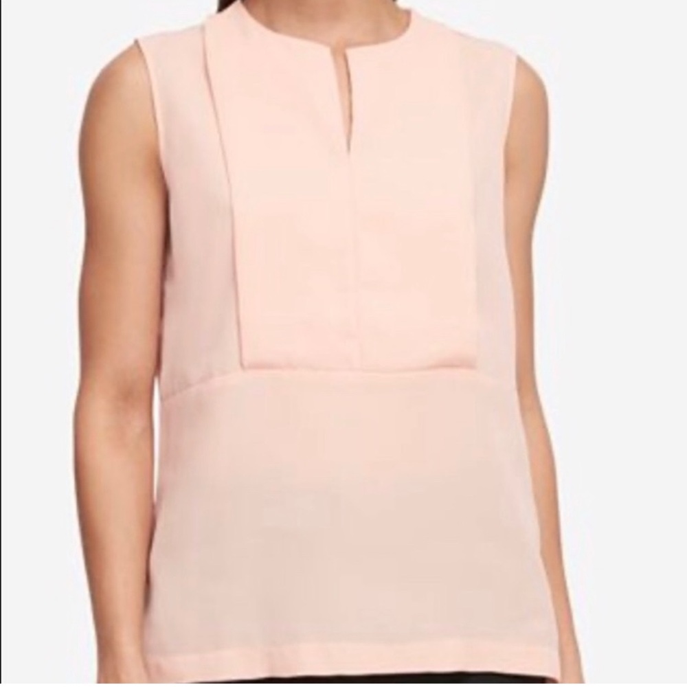 DKNY Satin Georgette Shell Sleeveless Blouse